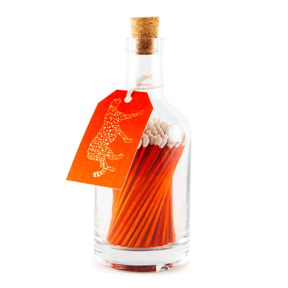 bottle matches orange cheetah by the archivist gallery