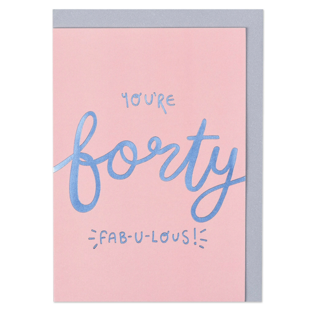age 40 card by raspberry blossom