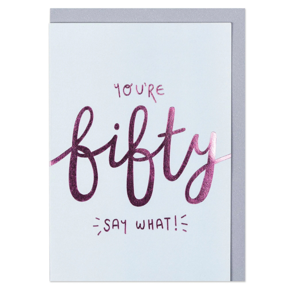fifty age card by raspberry blossom