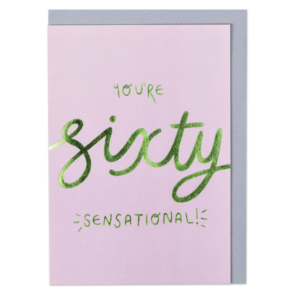 60 age card by raspberry blossom