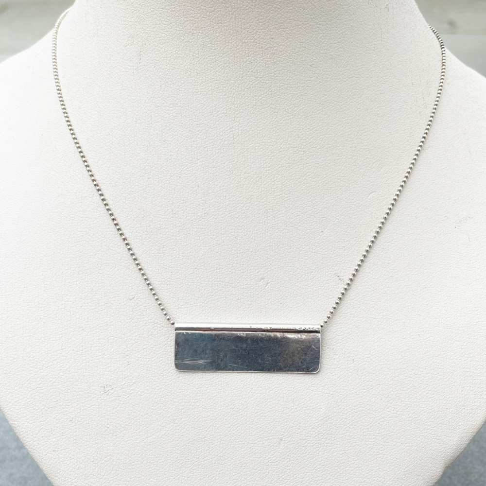 MSJ68 silver bar necklace by MAdeleine Spencer Jewellery