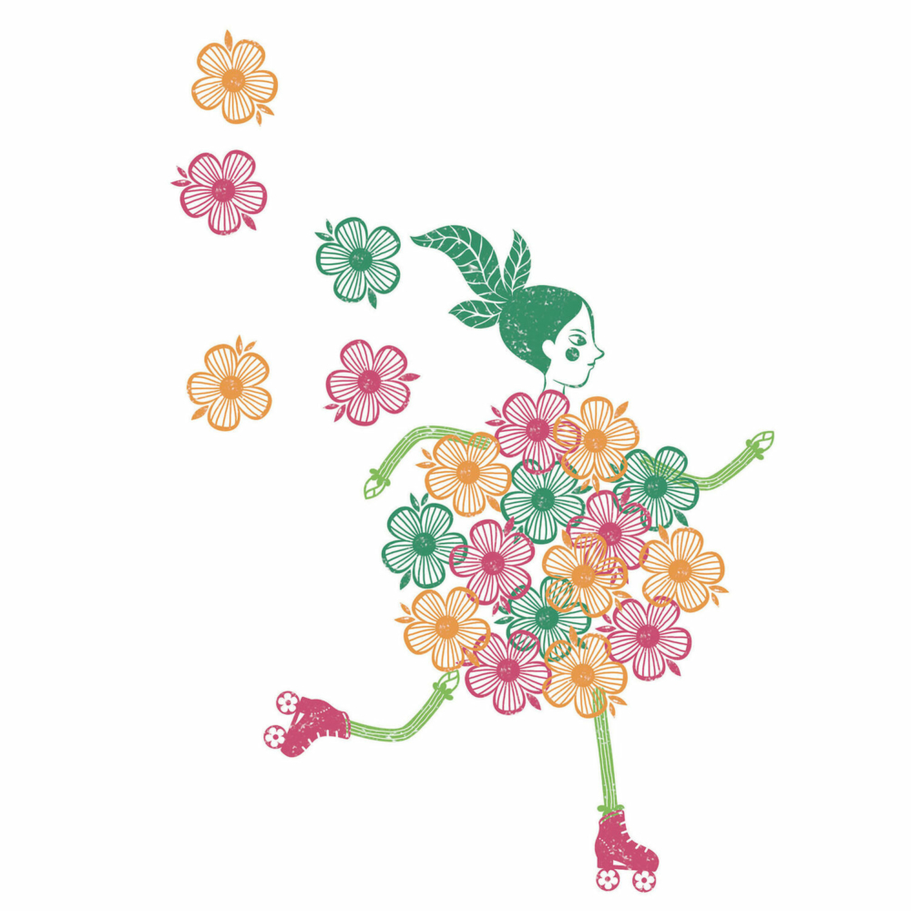 mix and match stamps flower girls by djeco