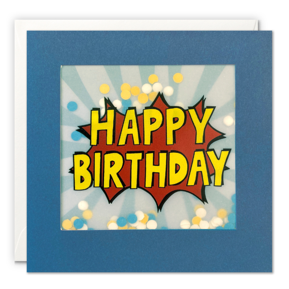 shakies pop art birthday card happy bd by James Ellis