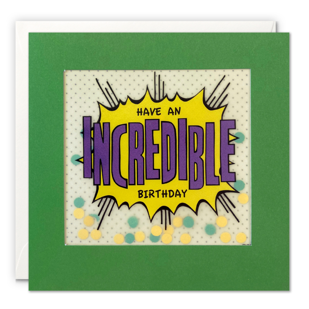 shakies pop art birthday card incredsible by James Ellis